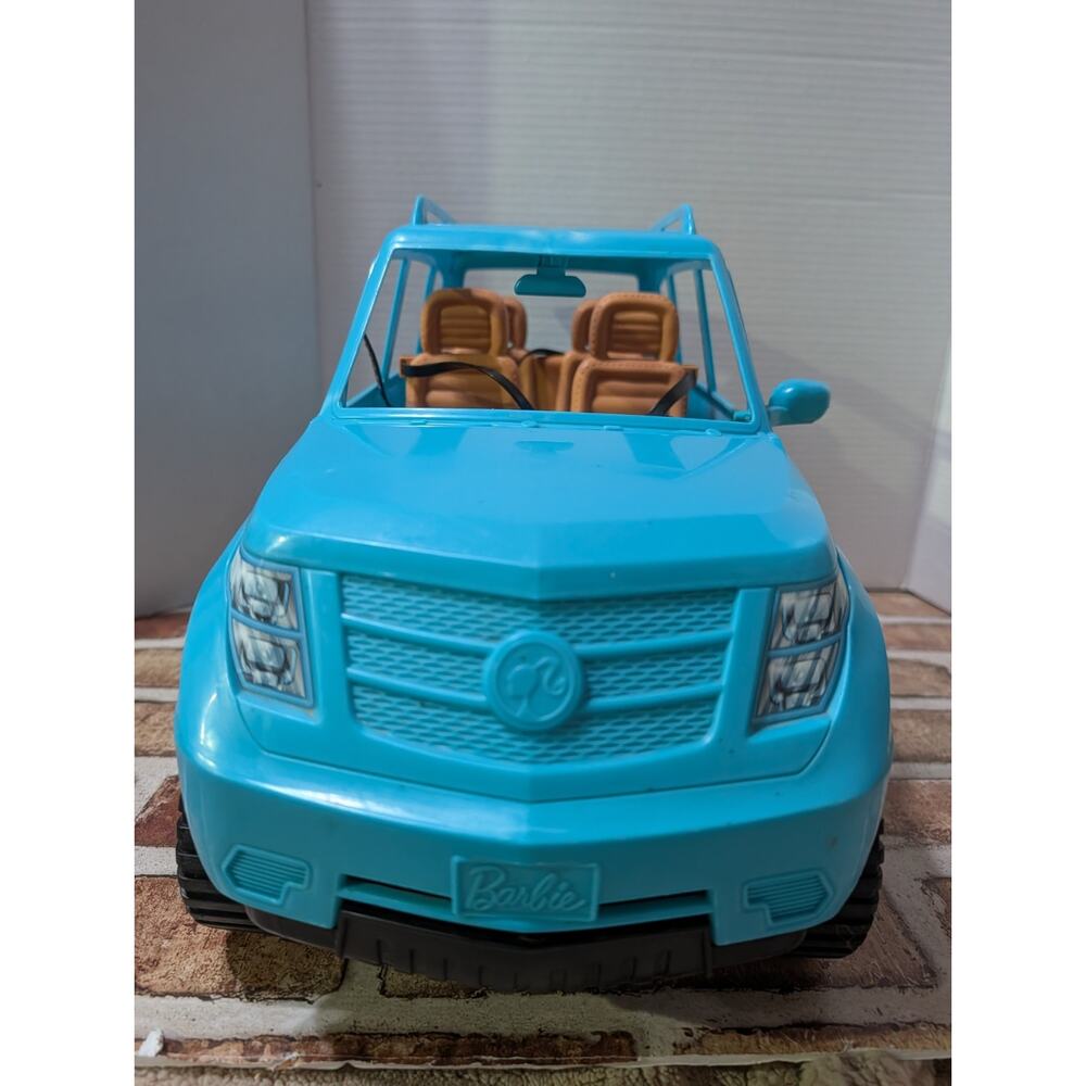 2016 Mattel Barbie Camping Fun SUV Off Road Vehicle Teal Blue Mud Splatter FGC99 - Picture 5 of 8